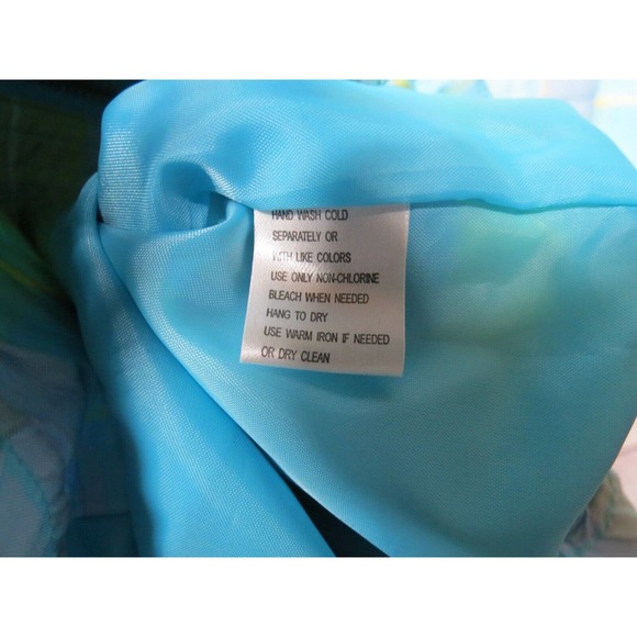 MURELI Sz S Small 100% Silk Aqua Blue Green Plaid Lined Jacket w/ Tags - Picture 11 of 15